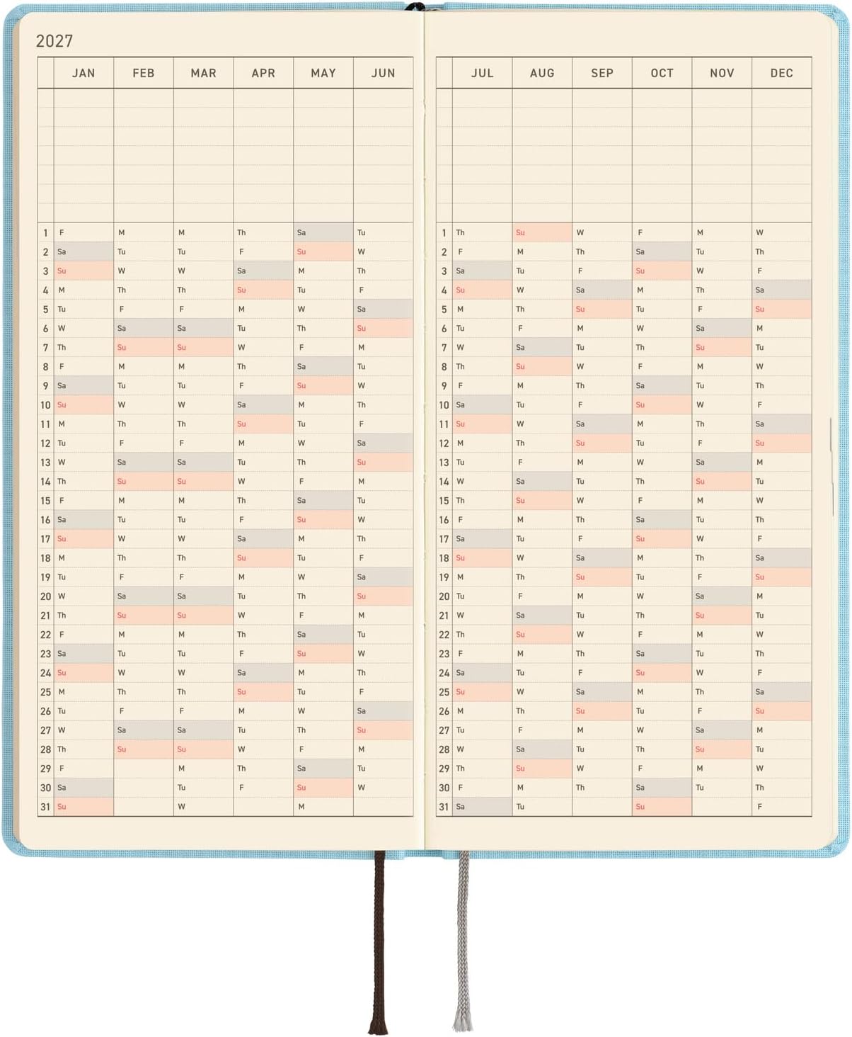 Hobonichi Techo 2027 Planner English Version - Sea Glass