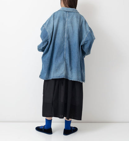 Veritecoeur Limited Version-Denim Worker Style Jacket-Bleach