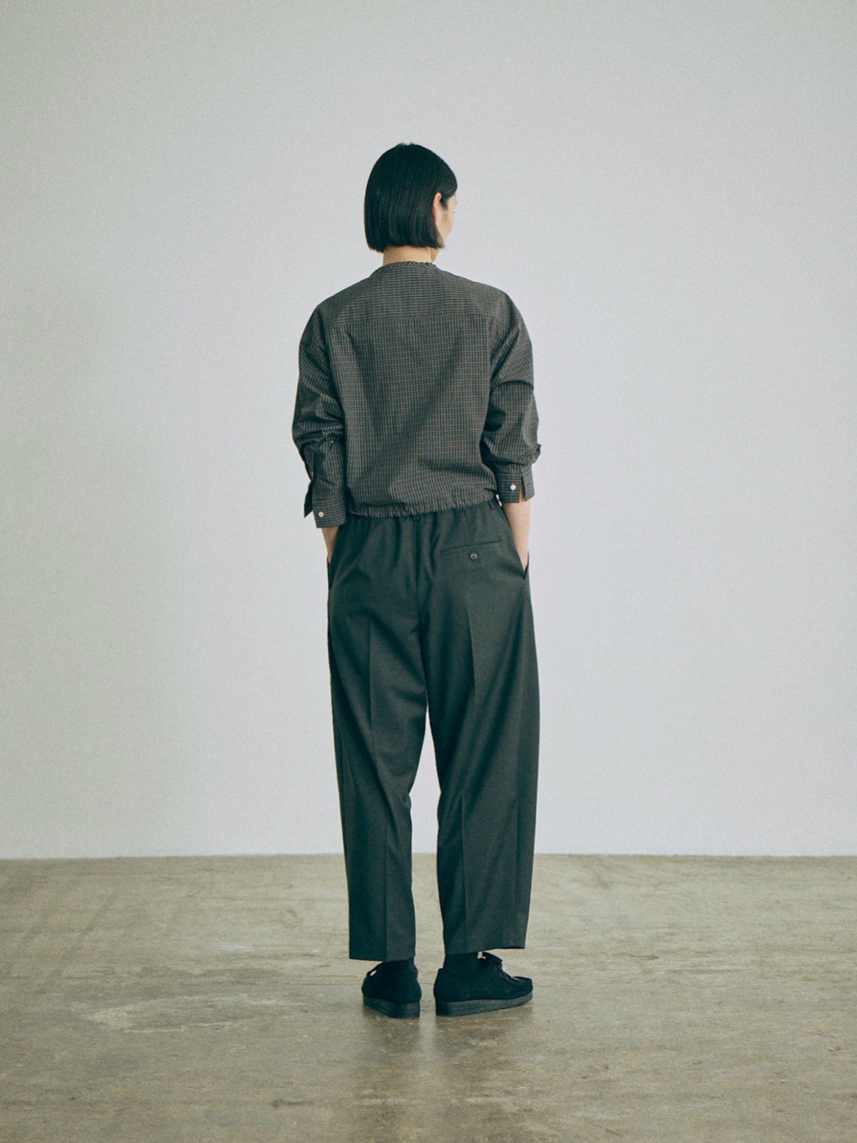 Nicholson & Nicholson Pearl Washed Cotton Blouse - Black Check