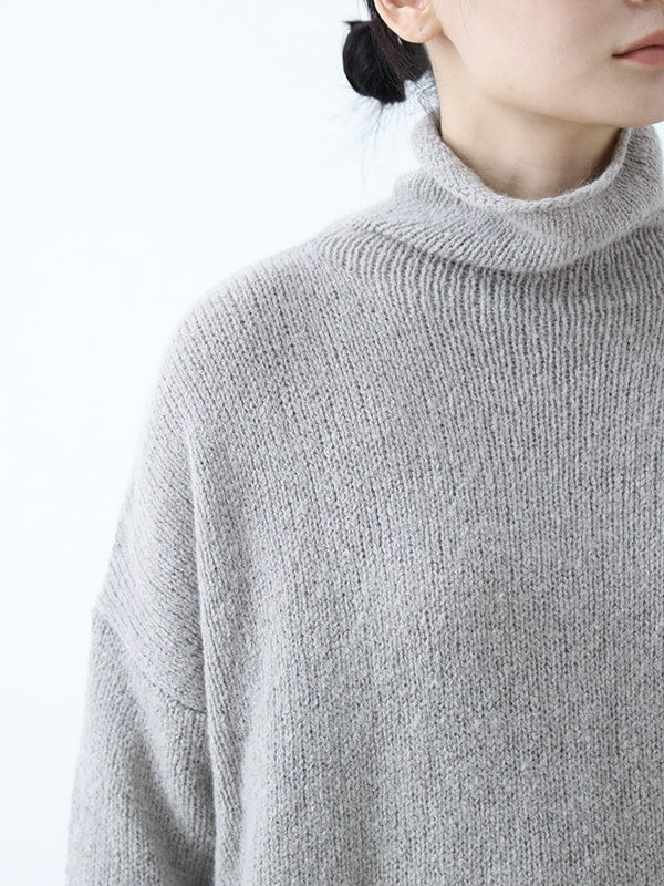 evam eva Alpaca Lily Turtleneck - Grege (E243K156)