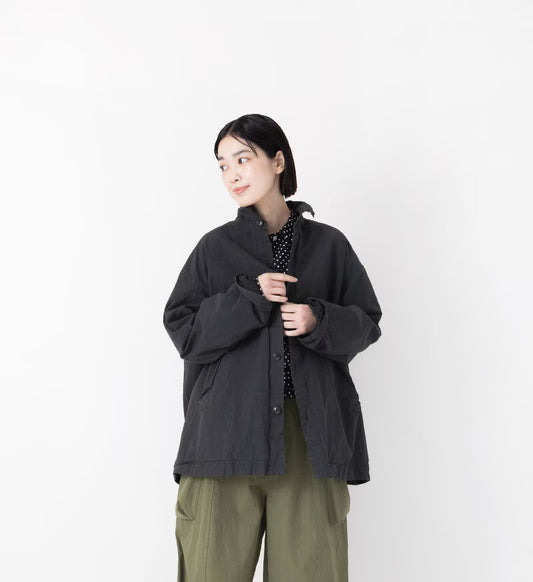 Veritecoeur Garment-dyed Shirt Jacket - Gray