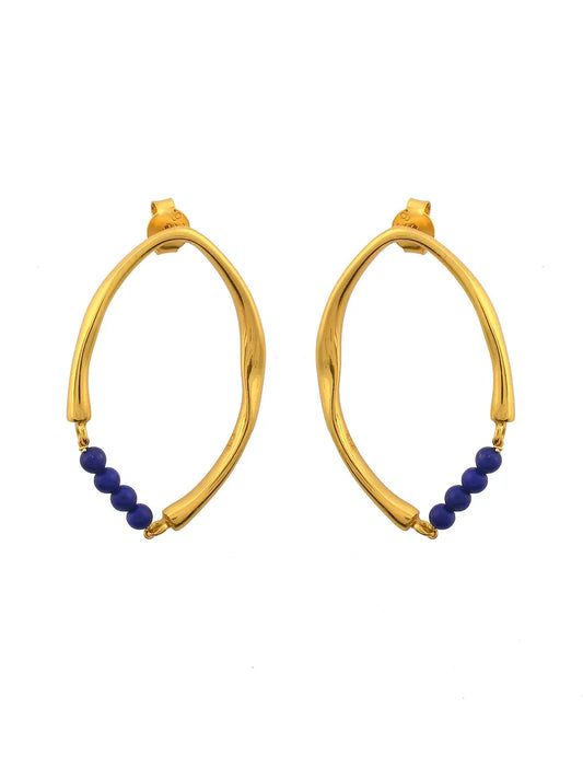 Shyla Shiva Earrings-Lapis