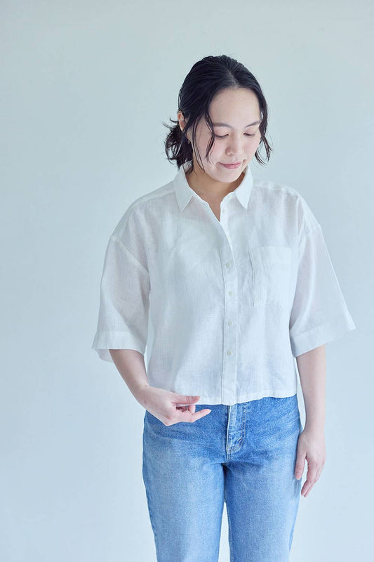 Fog Linen Work Jamie Top White