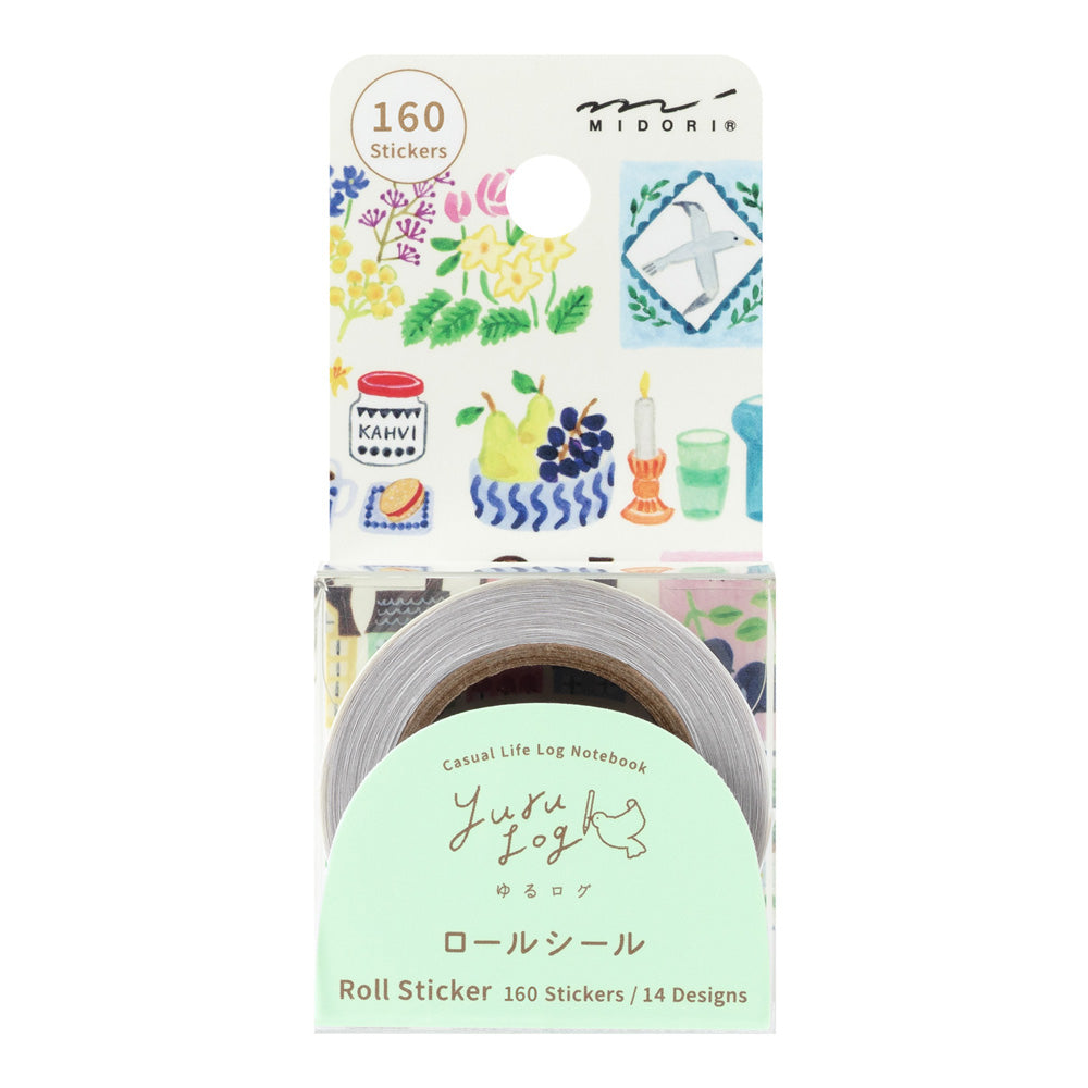Midori Yuru Log Roll Sticker - Stamps
