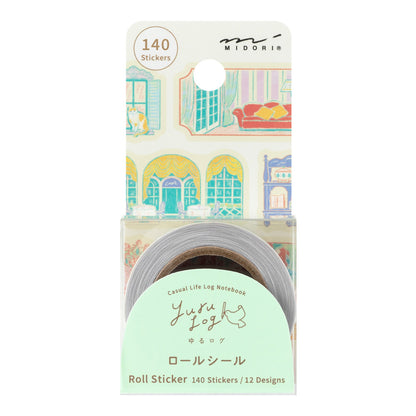 Midori Yuru Log Roll Sticker - Window Views