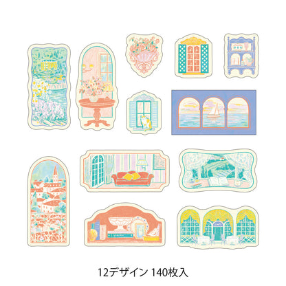 Midori Yuru Log Roll Sticker - Window Views
