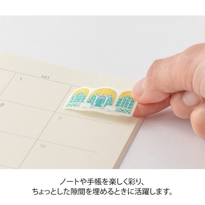 Midori Yuru Log Roll Sticker - Window Views