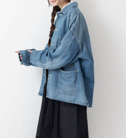 Veritecoeur Limited Version-Denim Worker Style Jacket-Bleach