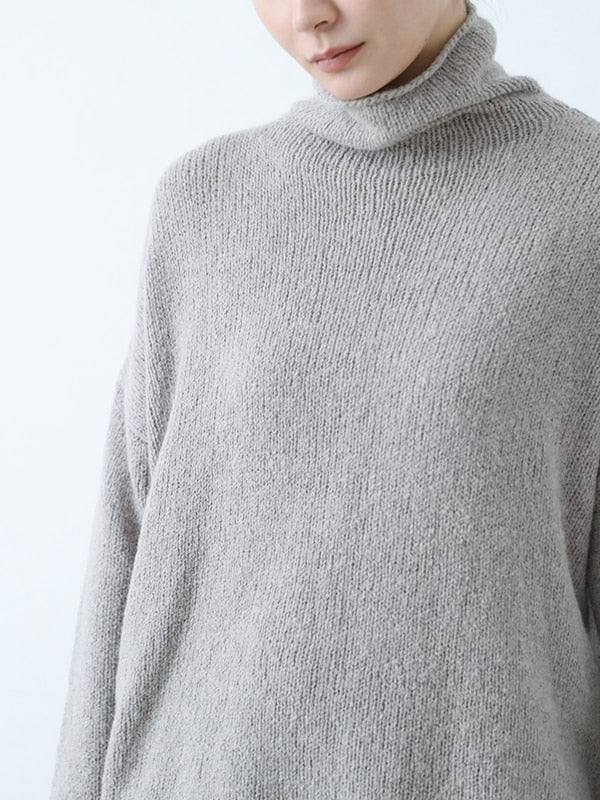 evam eva Alpaca Lily Turtleneck - Grege (E243K156)