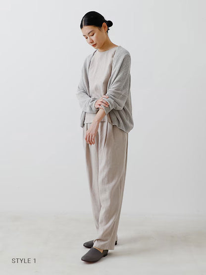 evam eva Silk Cardigan - Coral Gray