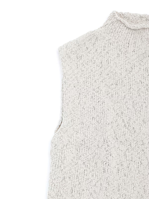 evam eva Cotton Slub Vest - Ecru