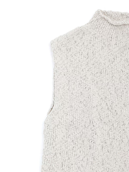 evam eva Cotton Slub Vest - Ecru