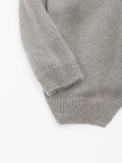evam eva Silk/Mohair Wool Cardigan - Gray