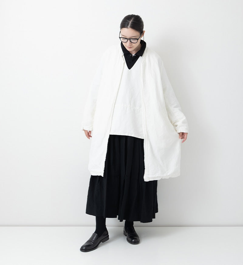 [40% off] Veritecoeur Buttonless Cotton Linen Coat - Hakua