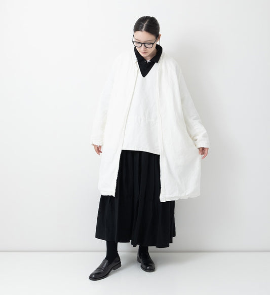 Veritecoeur Buttonless Cotton Linen Coat - Hakua