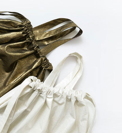 Veritecoeur Metalic Pouch Bag - Silver