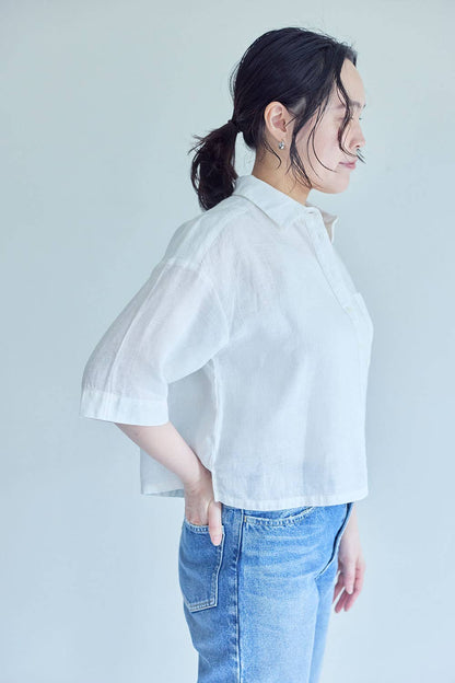 Fog Linen Work Jamie Top White