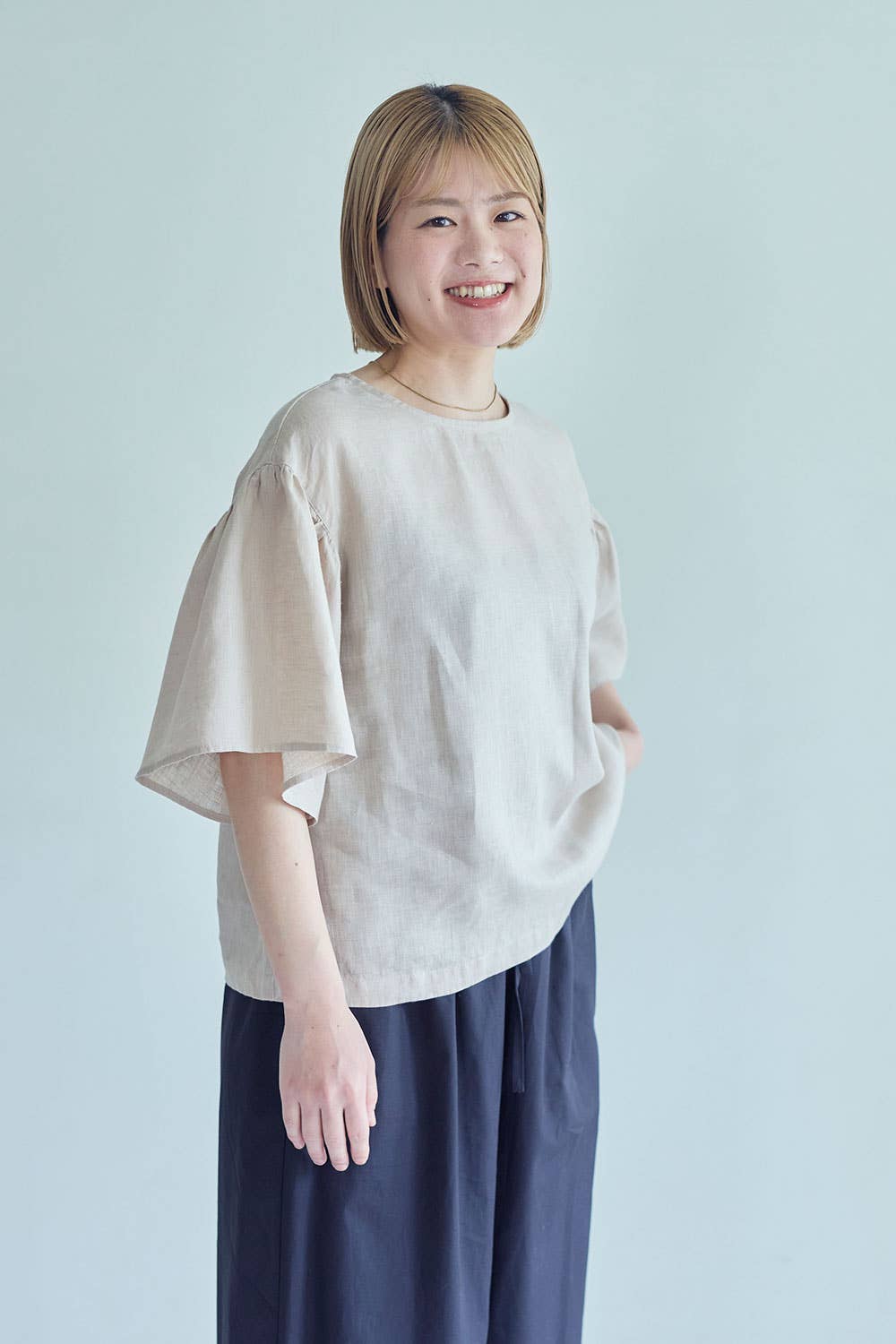 Fog Linen Work Connie Top Ivoire