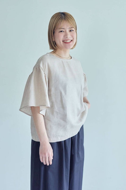 Fog Linen Work Connie Top Ivoire