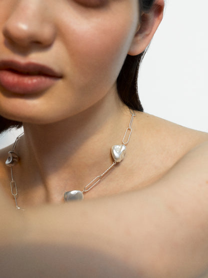 Shyla Cyan Necklace - Silver