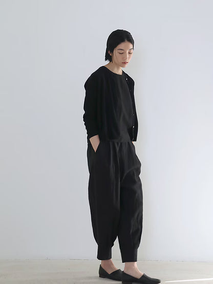 evam eva Wool/Cashmere Cardigan - Black