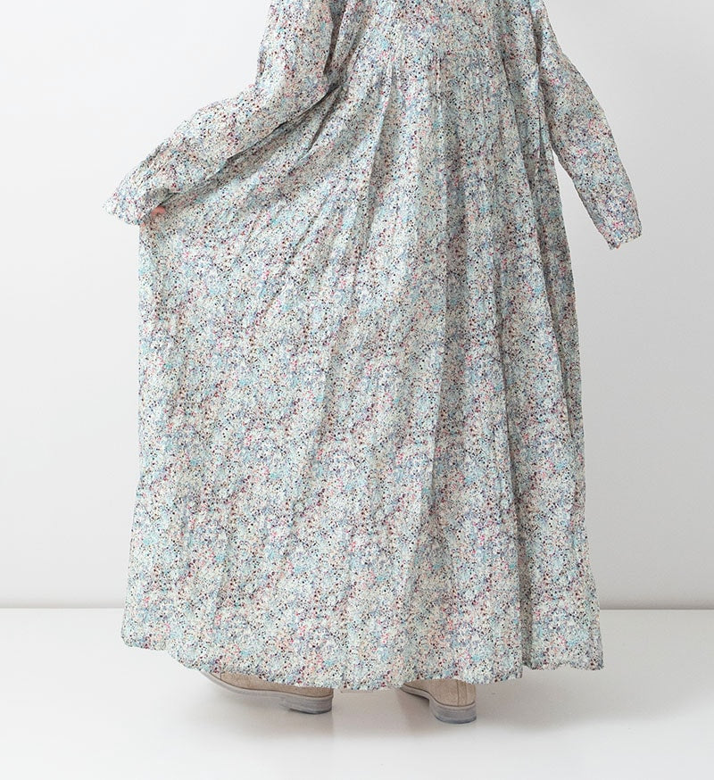 Veritecoeur Liberty Print Dress - Blue Print (VC-2642)