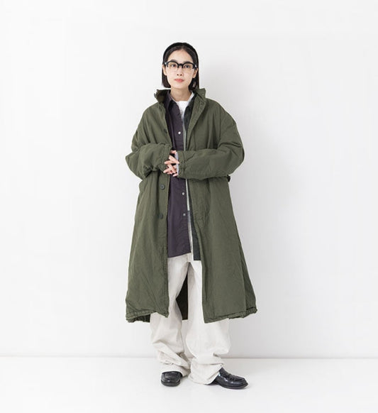 [Arriving Soon] Veritecoeur Garment Dye Long Coat - Khaki