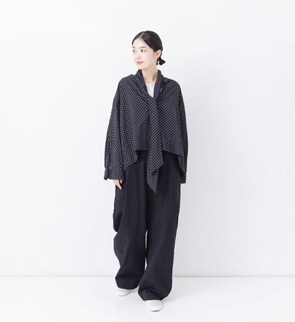 Veritecoeur Polka Dot Blouse - Black