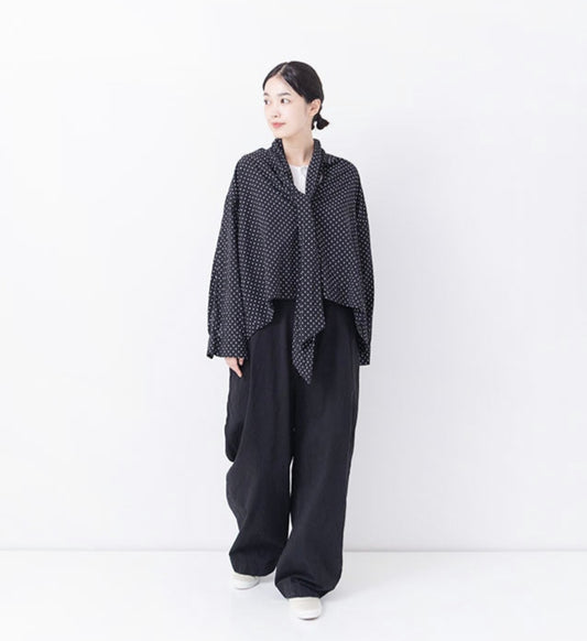 Veritecoeur Polka Dot Blouse - Black
