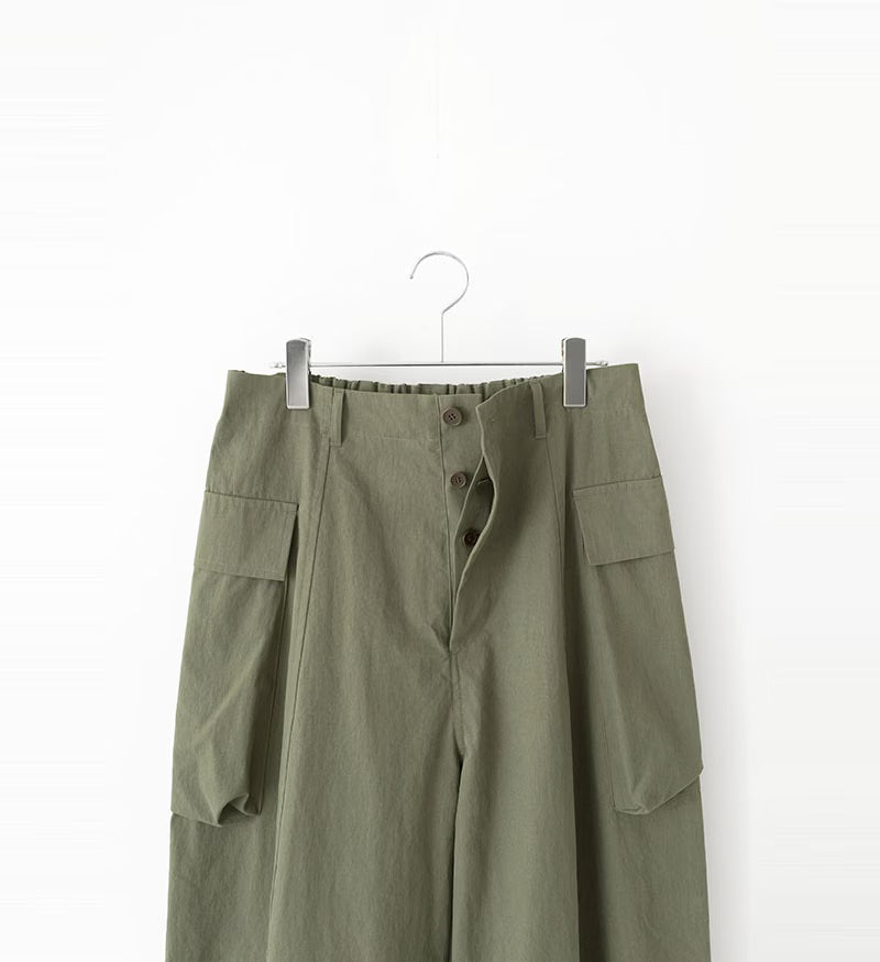 Veritecoeur Peach Skin Cargo Pants - Khaki