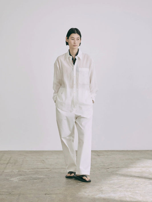 [Arriving Soon] Nicholson & Nicholson Clea Silk Shirt - Off-white