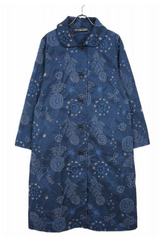 M. & Kyoko woven Coat - Dark Blue (1482)
