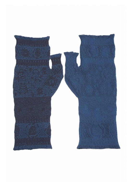 M. & Kyoko Woven Armwarmer - Dark Blue (1525)