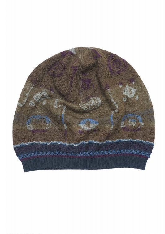 Fuga Fuga  Knitted Cap - Khaki (7405)