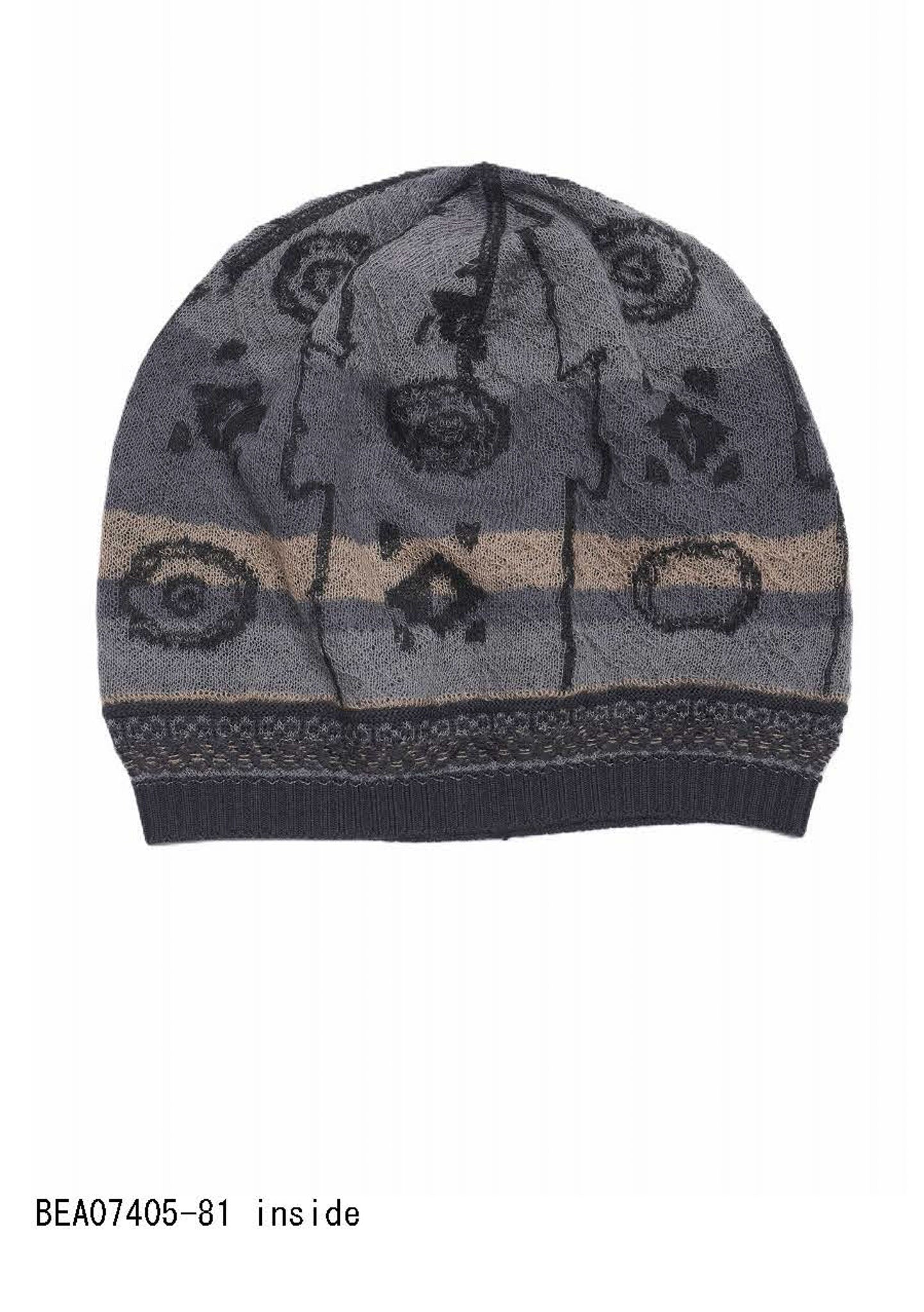 Fuga Fuga  Knitted Cap - Black (7405)