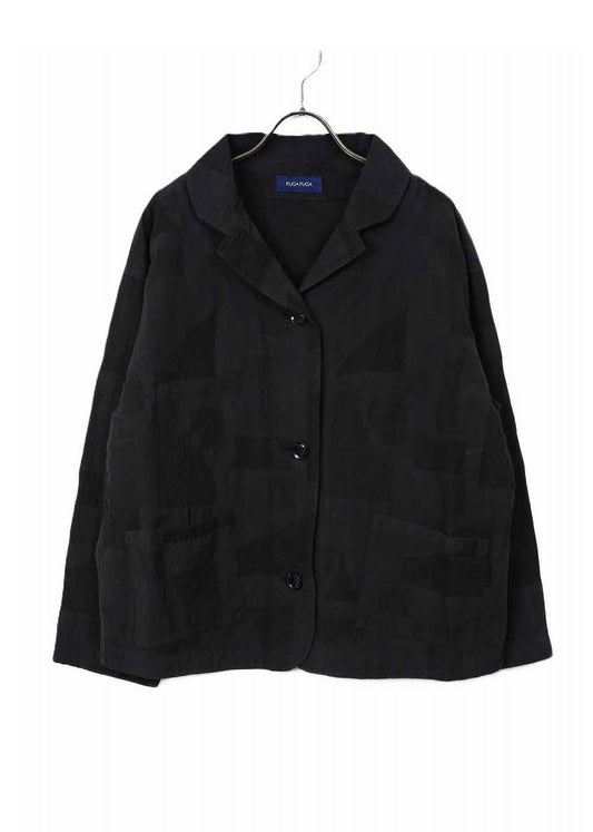 Fuga Fuga Cotton Linen Woven Jacket - Black