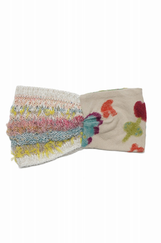 M Kyoko Knitted Hair Band- Pink