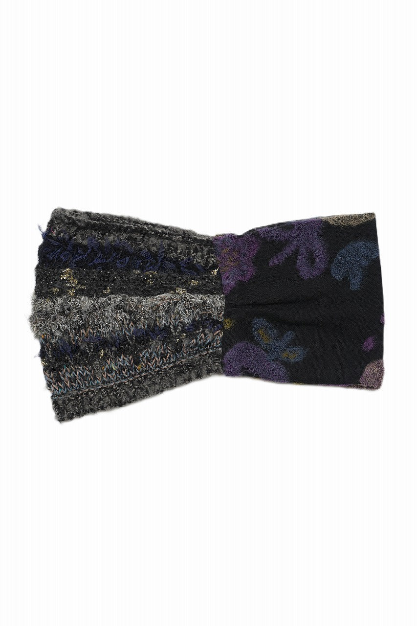 M Kyoko Knitted Hair Band- Black