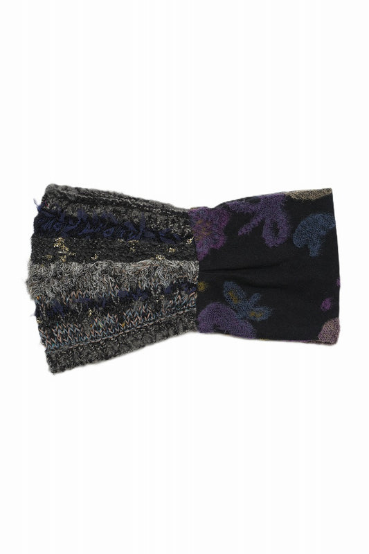 M Kyoko Knitted Hair Band- Black