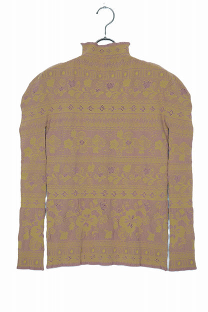 M & Kyoko Reversible Knitted Pullover - Mustard/Pink