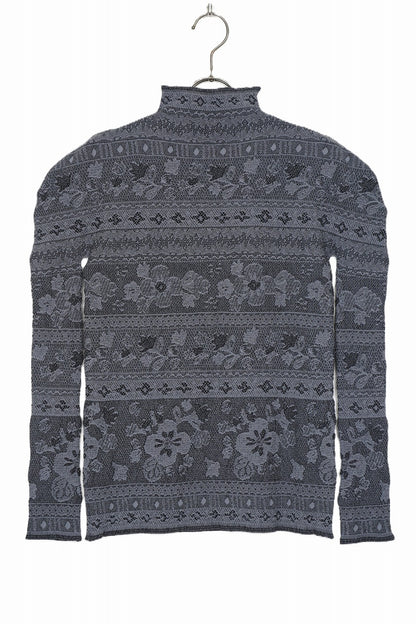 M & Kyoko Reversible Knitted Pullover - Black/Grey
