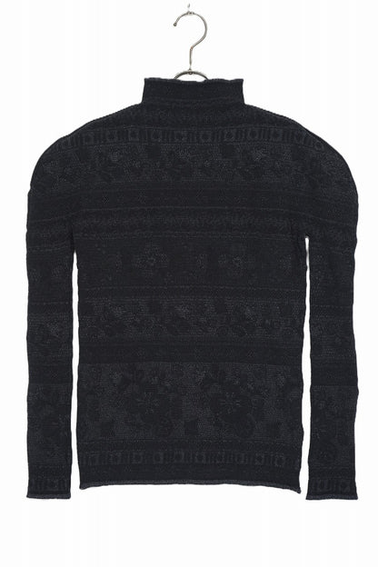 M & Kyoko Reversible Knitted Pullover - Black/Grey