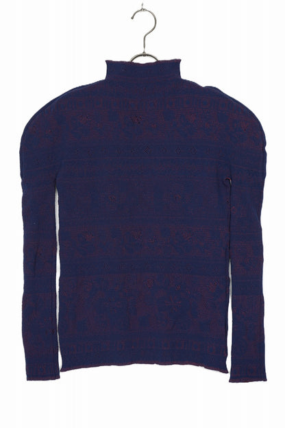 M & Kyoko Reversible Knitted Pullover - Red/Purple