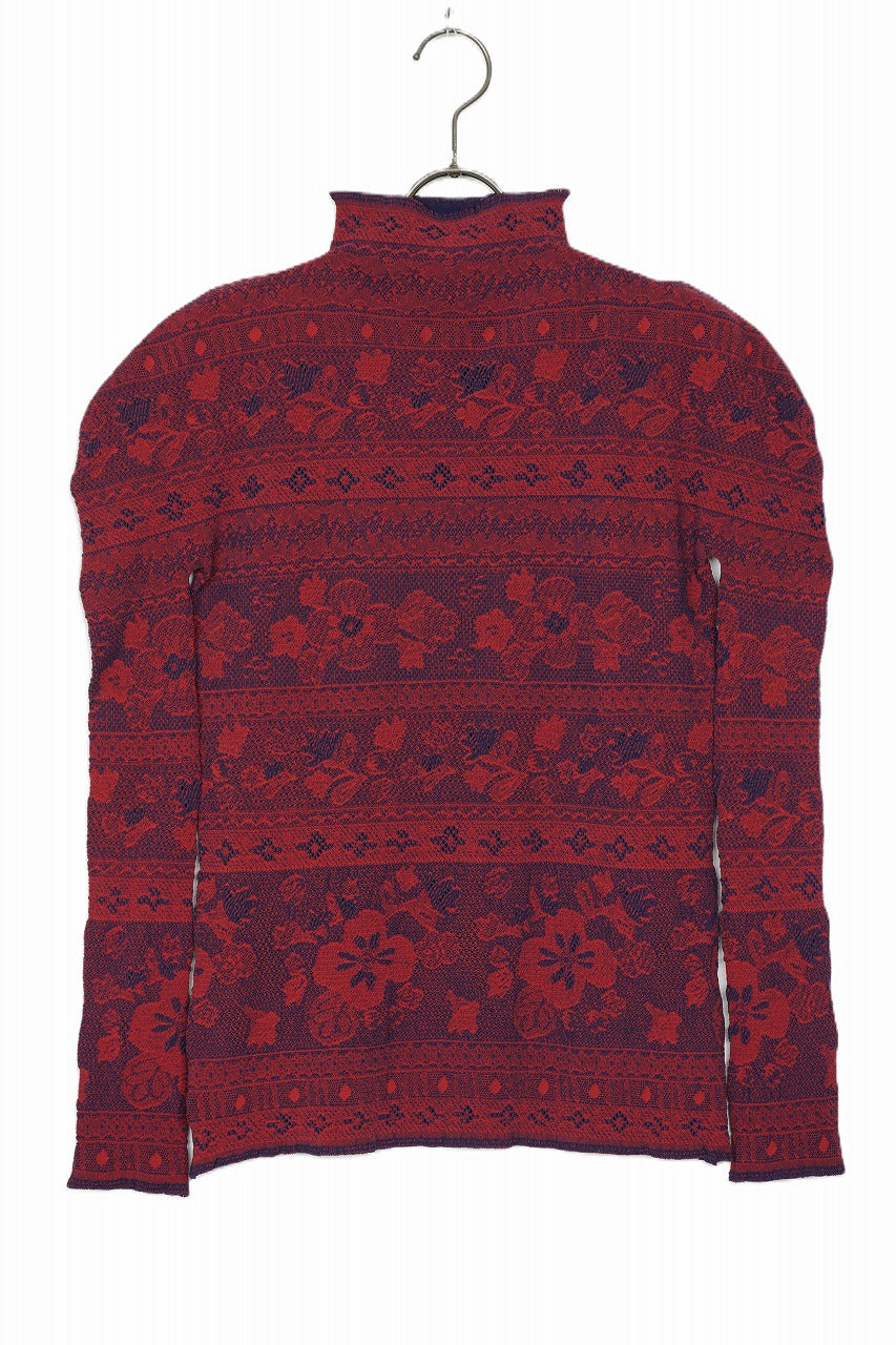 M & Kyoko Reversible Knitted Pullover - Red/Purple
