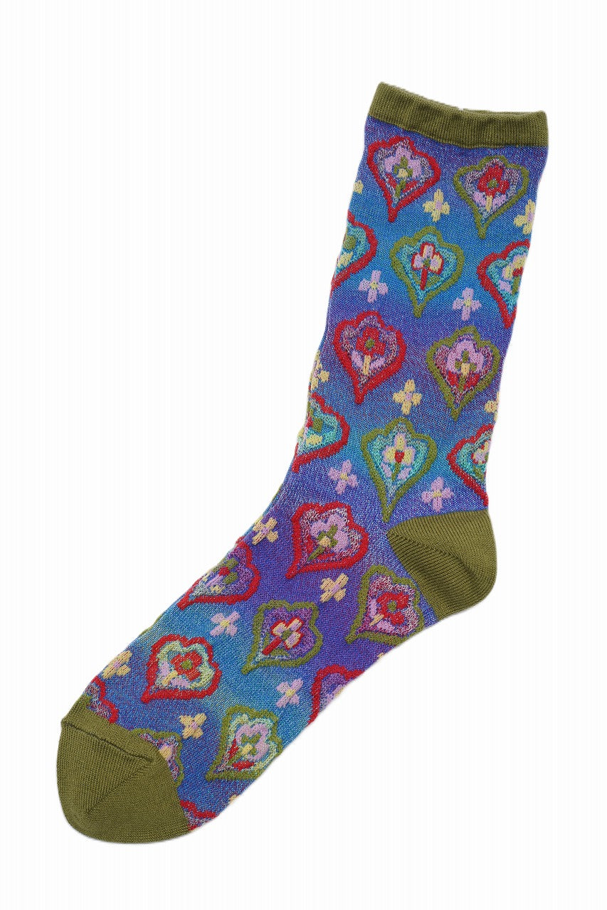 M. & Kyoko Wool/Cotton Socks - Green