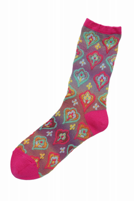 M. & Kyoko Wool/Cotton Socks - Pink