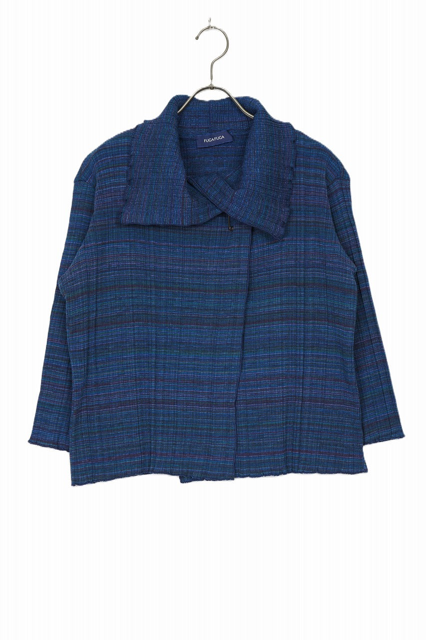Fuga Fuga Wool/Cotton Knitted Cardigan - Dark Blue