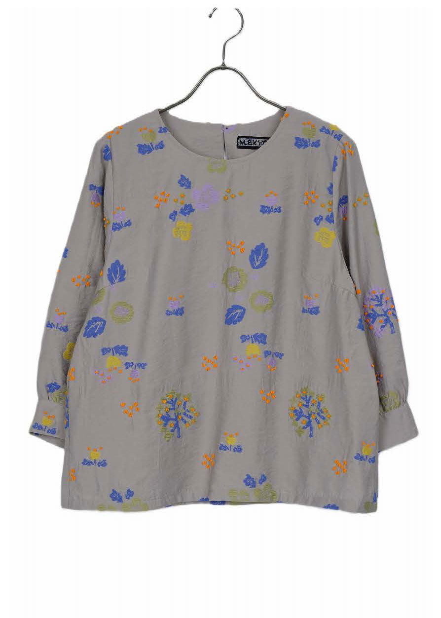 M Kyoko Woven Pullover- Gray (1073)