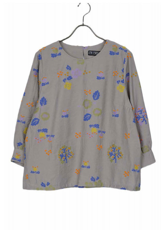 M Kyoko Woven Pullover- Gray (1073)