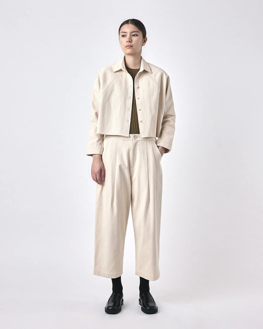 7115 by Szeki Signature Unisex Pleated Trouser - Fall Edition - Off-white